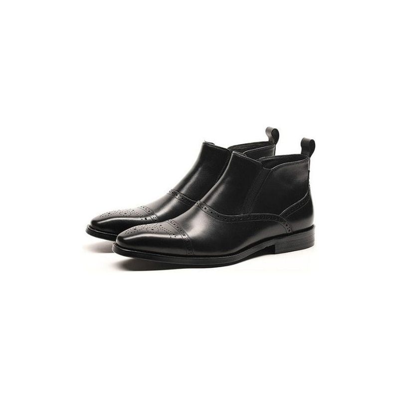 Botas Masculinas Luxo Exóticas Couro Vaca Chelsea