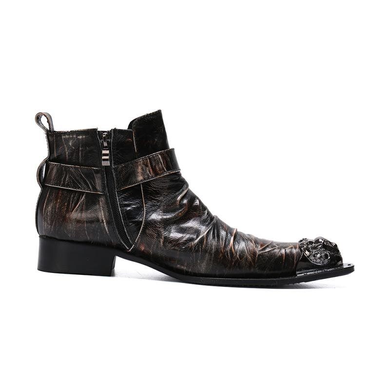 Botas Masculinas Mocassins Luxuosos - Café