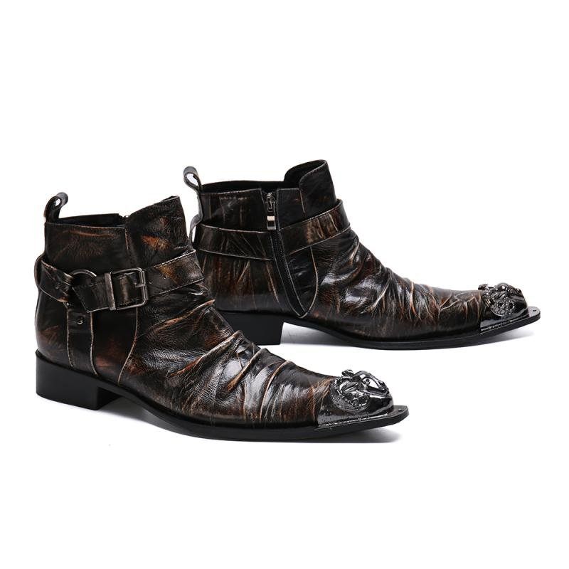 Botas Masculinas Mocassins Luxuosos - Café