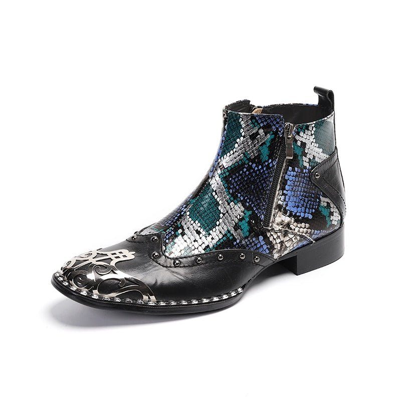 Botas Masculinas Motolux Pele Cobra Mocassins - Multicolorido