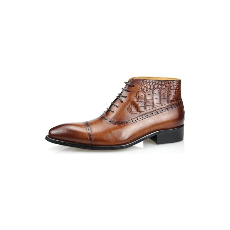 Botas Masculinas Opulentas Croctex Com Bico Fino - Café