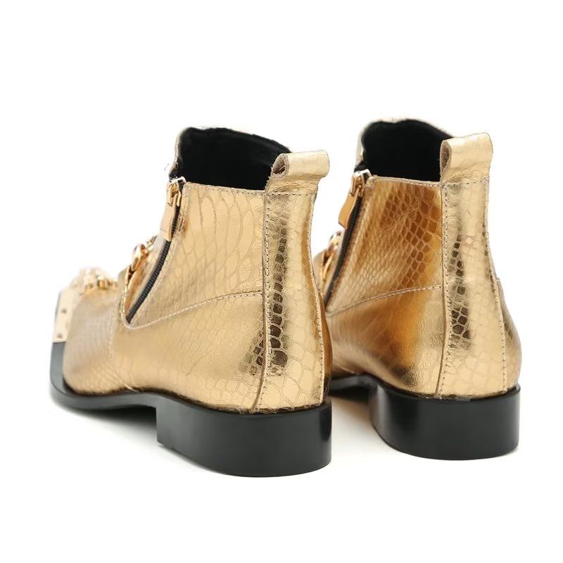 Botas Masculinas Para Festa Chique - Ouro