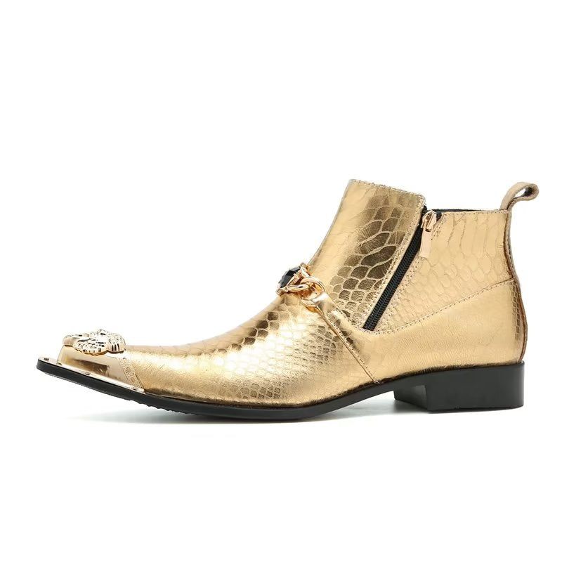 Botas Masculinas Para Festa Chique - Ouro