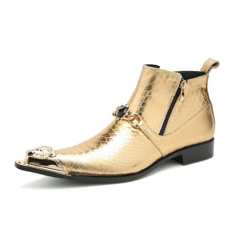 Botas Masculinas Para Festa Chique - Ouro