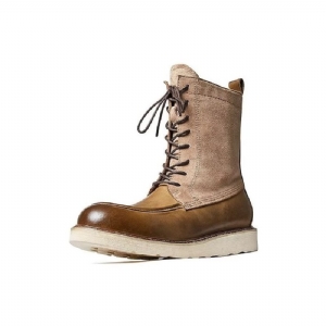 Botas Masculinas Pele Carneiro Chique Vintage