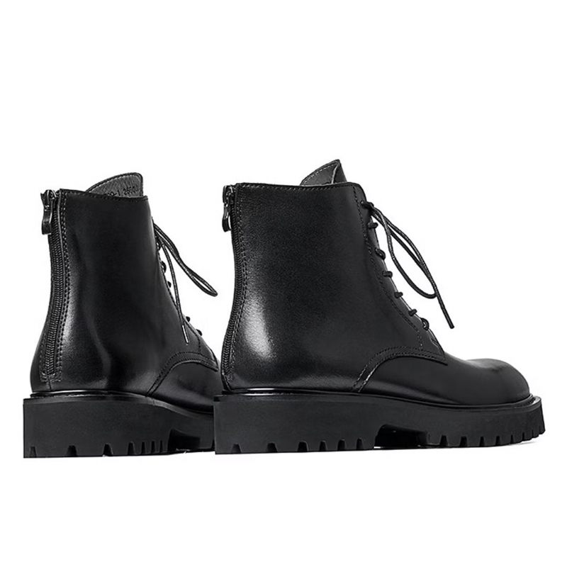 Botas Masculinas Pele Carneiro Chique Vintage Camurça - Preto