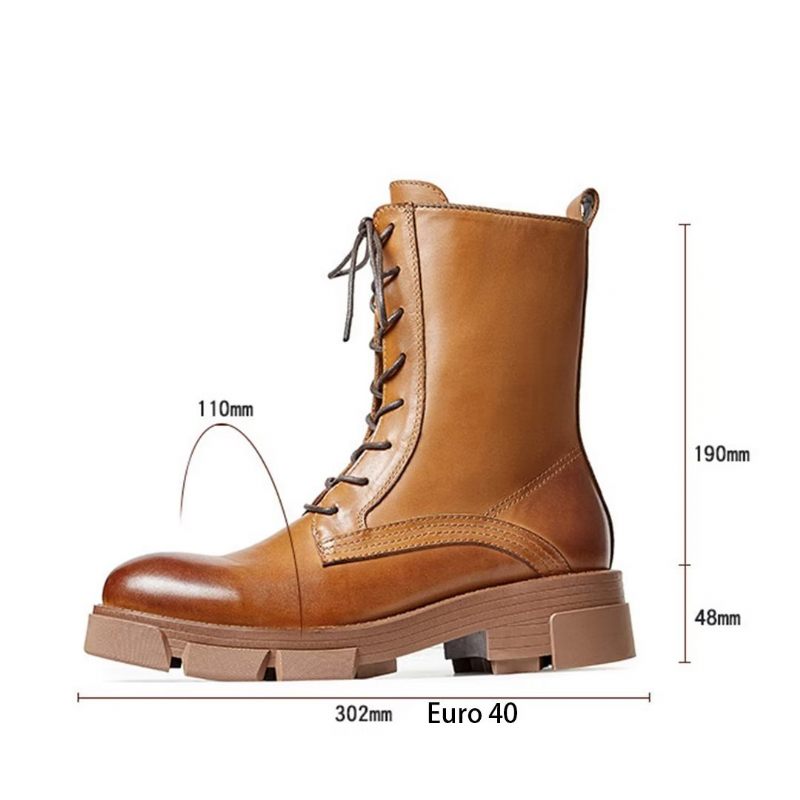 Botas Masculinas Pele Carneiro Chique Vintage Com Zíper Curto Cravejado Martin - Marrom