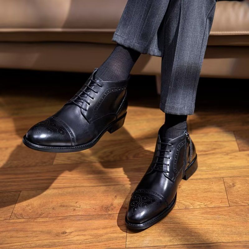 Botas Masculinas Sociais Elegantes - Preto