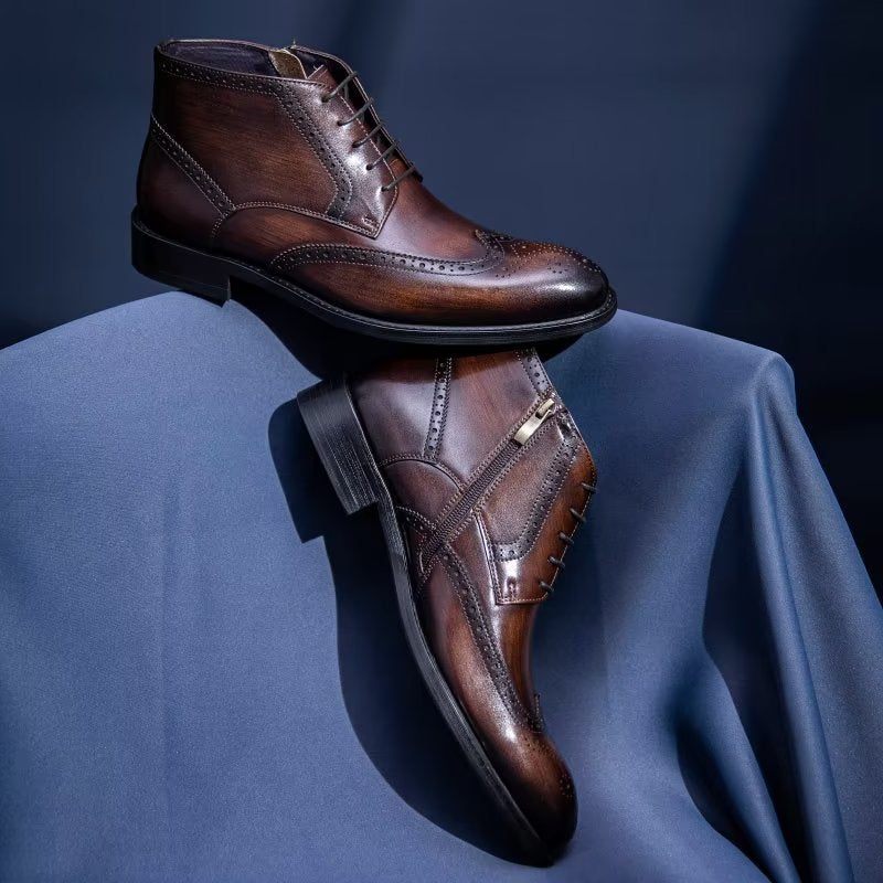 Botas Masculinas Sociais Elegantes - Café