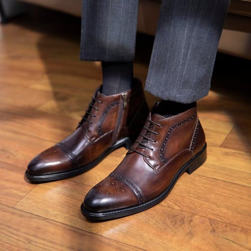 Botas Masculinas Sociais Elegantes - Café