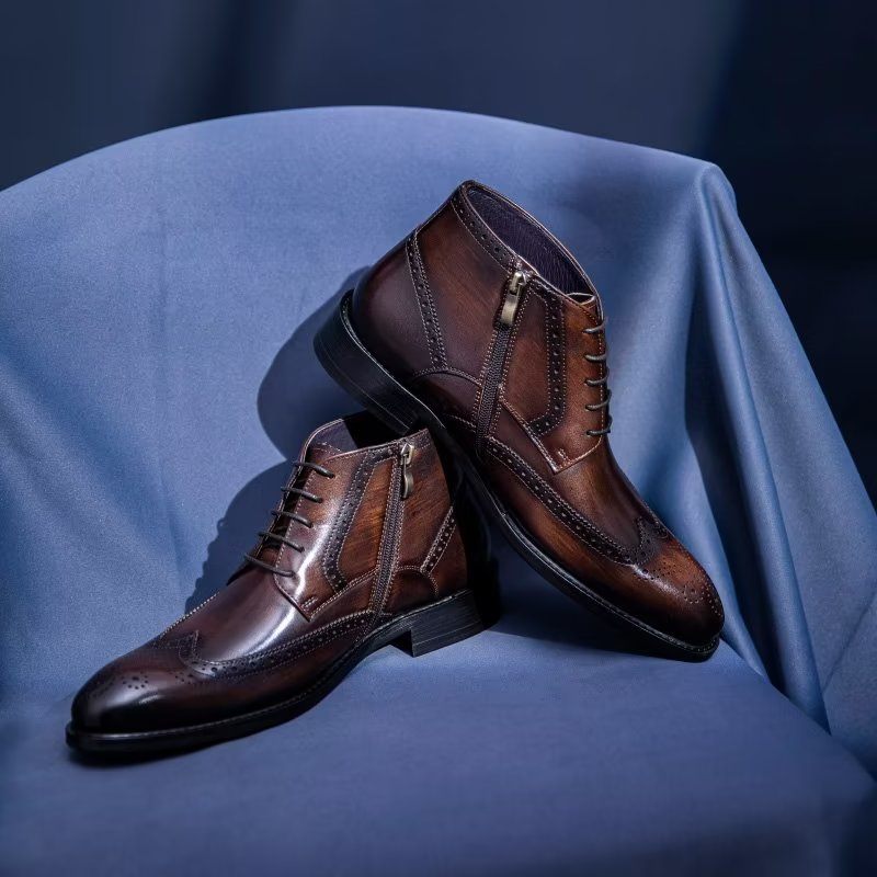 Botas Masculinas Sociais Elegantes - Café