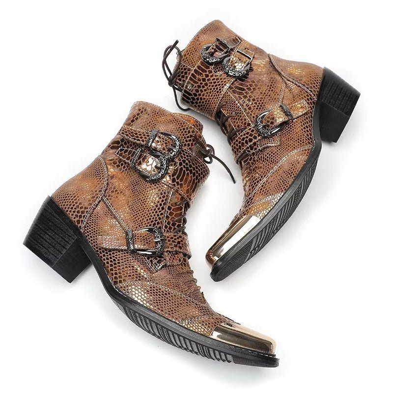 Botas Masculinas Sociais Elegantes - Ouro