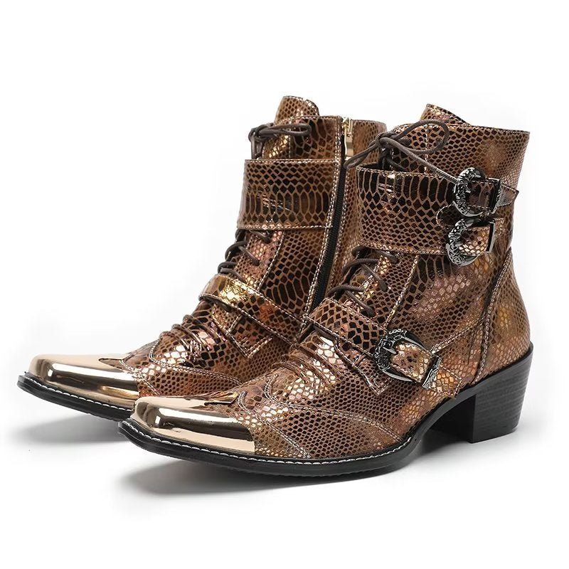 Botas Masculinas Sociais Elegantes - Ouro