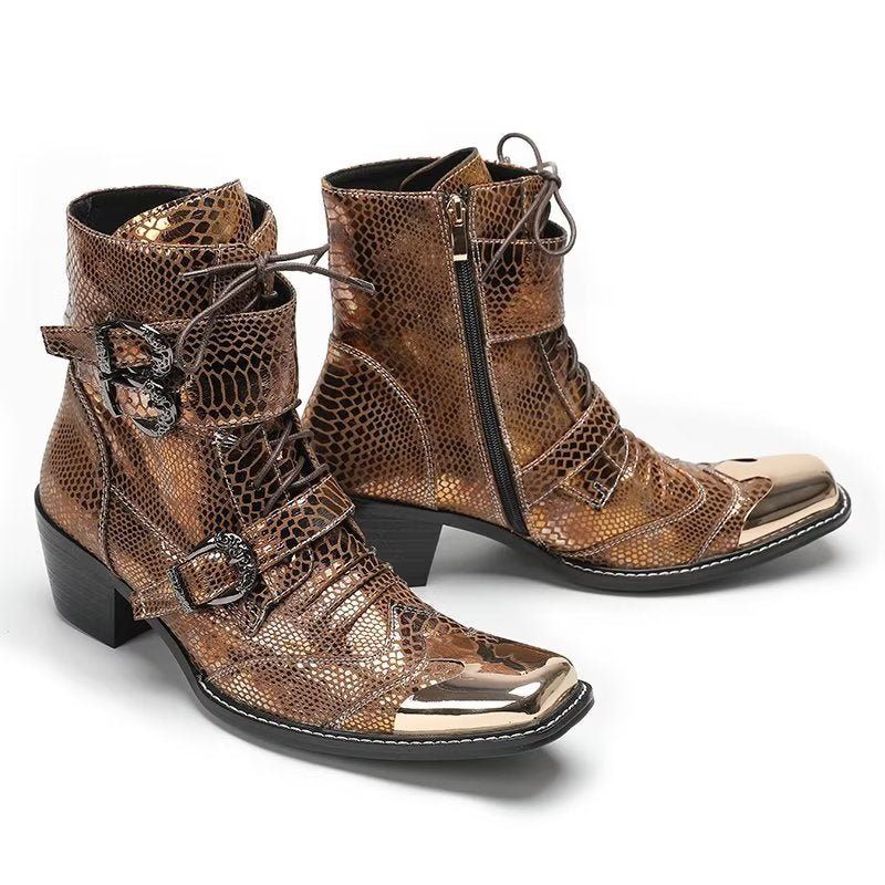 Botas Masculinas Sociais Elegantes - Ouro