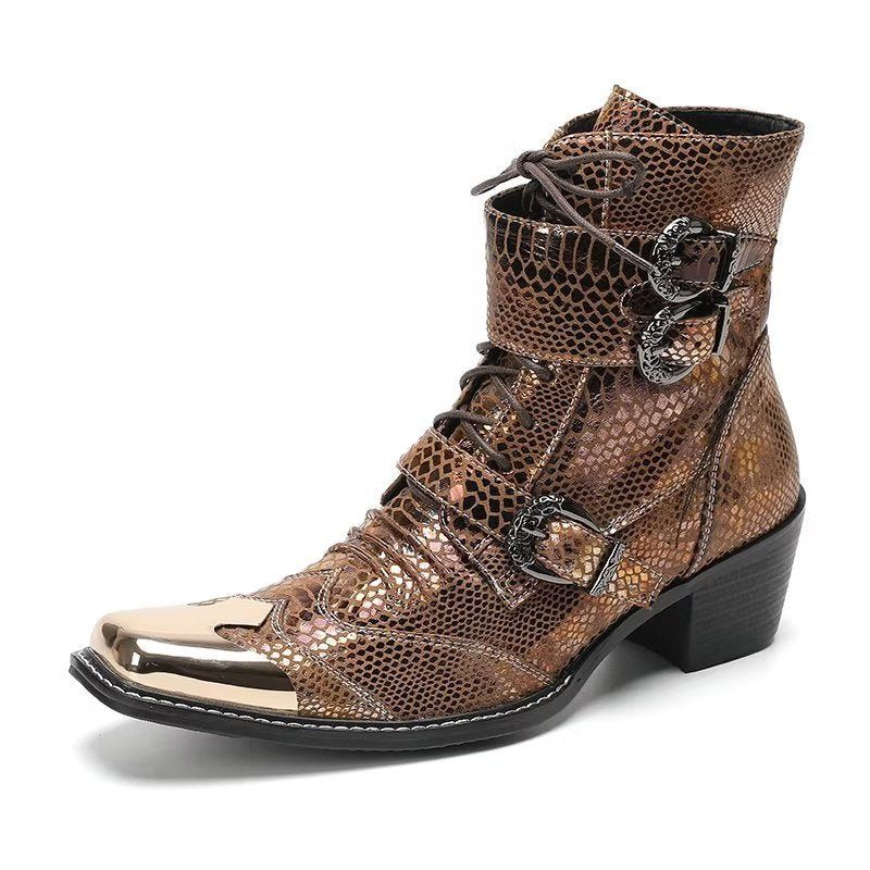 Botas Masculinas Sociais Elegantes - Ouro