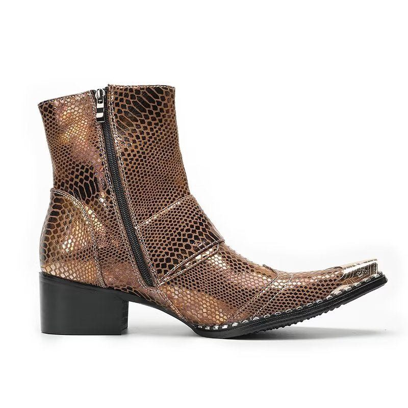 Botas Masculinas Sociais Elegantes - Ouro 1