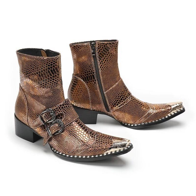 Botas Masculinas Sociais Elegantes - Ouro 1