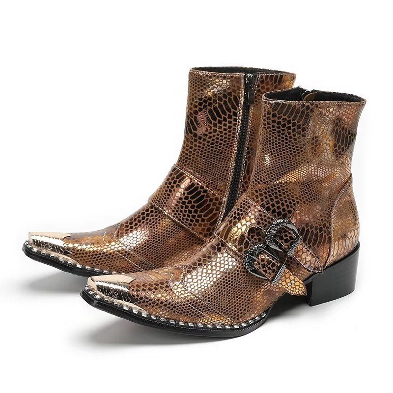 Botas Masculinas Sociais Elegantes - Ouro 1