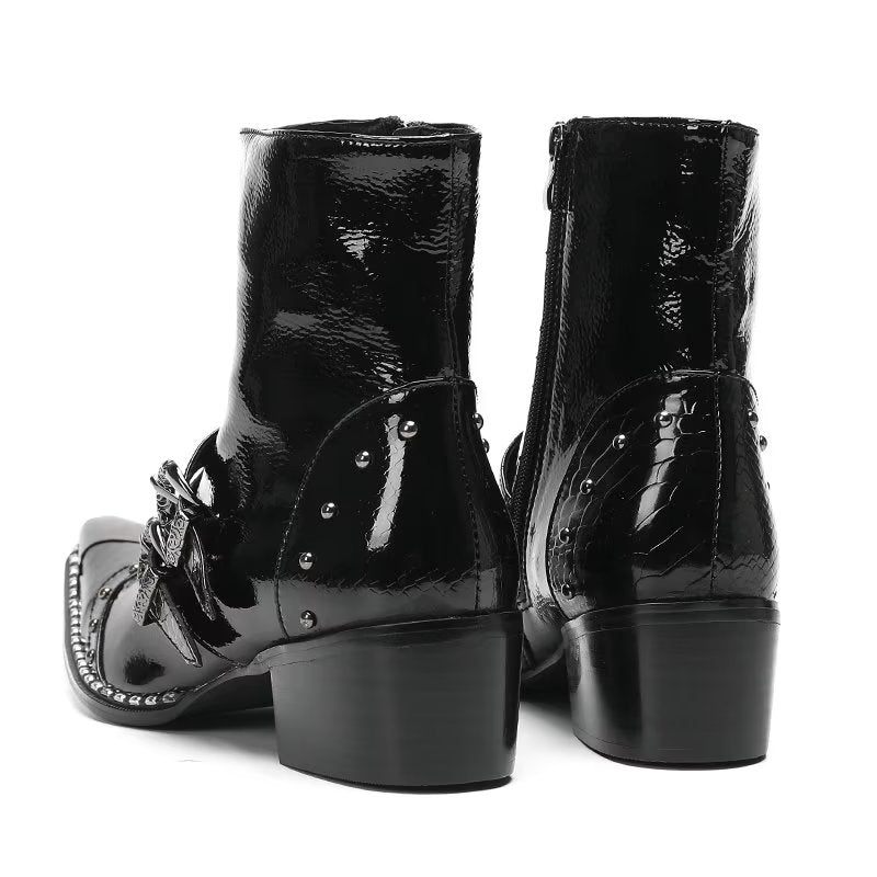 Botas Masculinas Sociais Elegantes - Preto