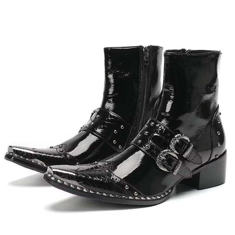 Botas Masculinas Sociais Elegantes - Preto