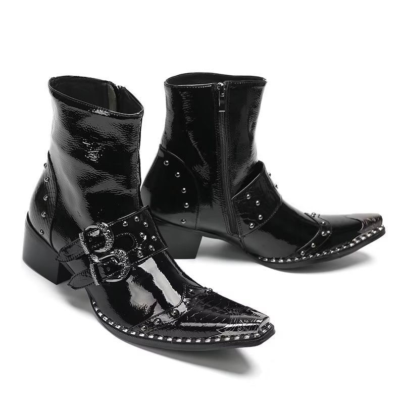 Botas Masculinas Sociais Elegantes - Preto