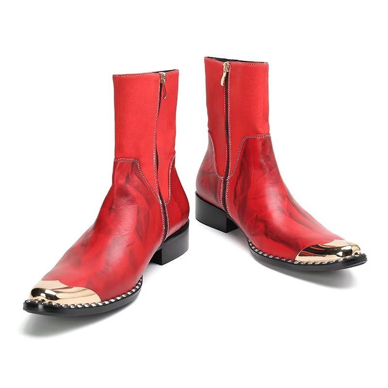 Botas Masculinas Sociais Elegantes - Vermelho