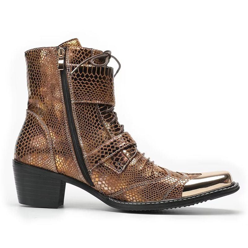 Botas Masculinas Sociais Elegantes - Ouro