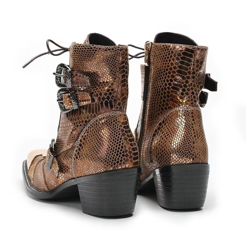 Botas Masculinas Sociais Elegantes - Ouro