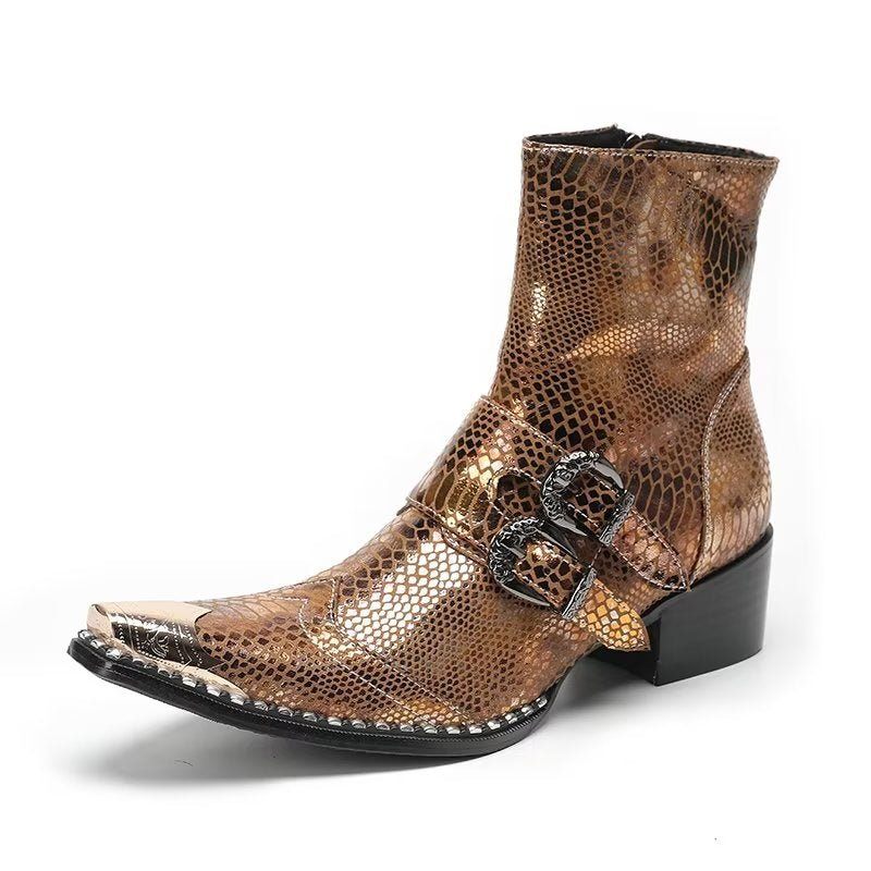 Botas Masculinas Sociais Elegantes - Ouro 1