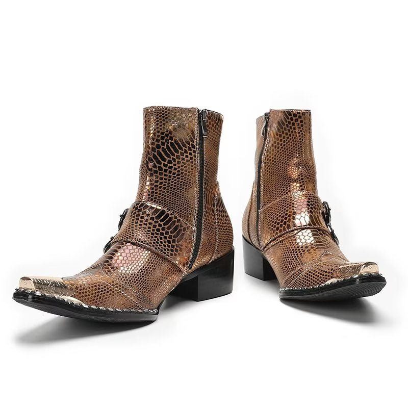 Botas Masculinas Sociais Elegantes - Ouro 1