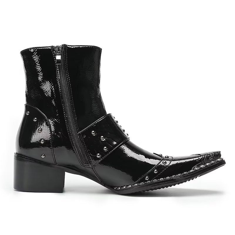 Botas Masculinas Sociais Elegantes - Preto