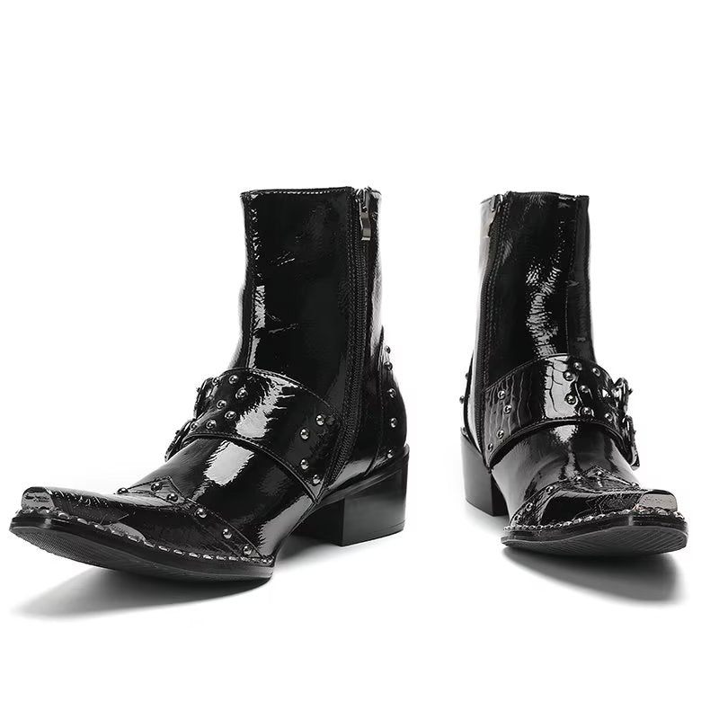 Botas Masculinas Sociais Elegantes - Preto