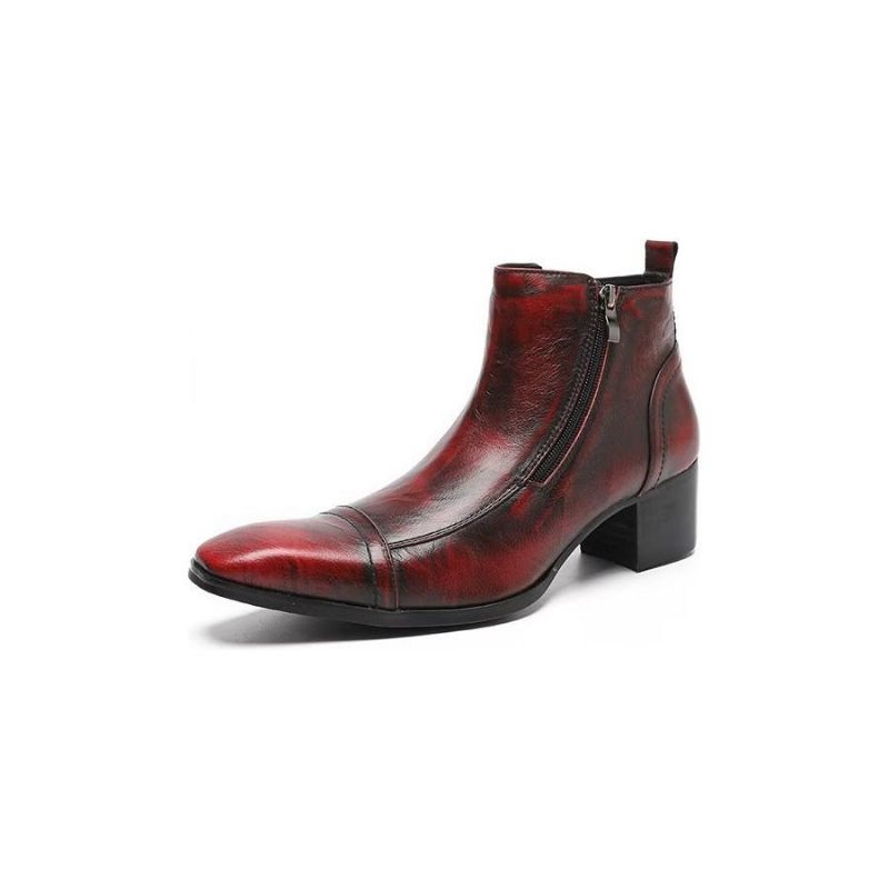 Botas Masculinas Sociais Elegantes - Vermelho