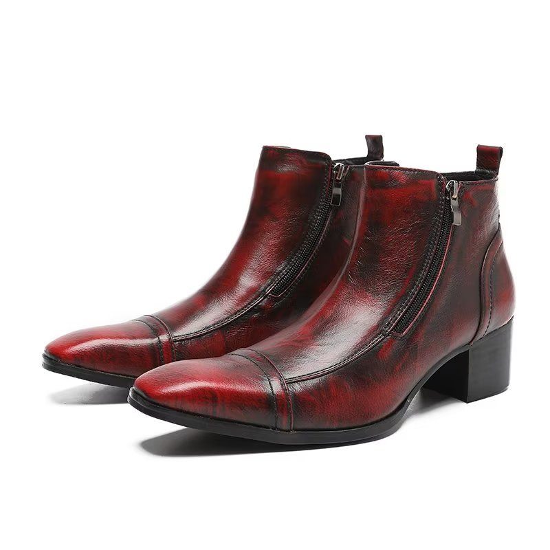 Botas Masculinas Sociais Elegantes - Vermelho