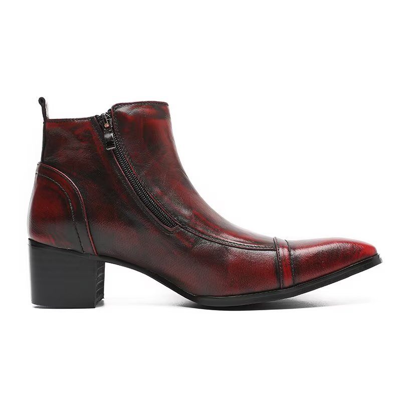 Botas Masculinas Sociais Elegantes - Vermelho