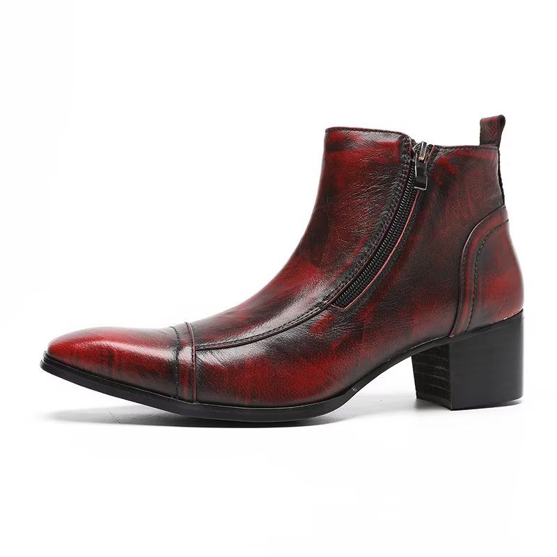 Botas Masculinas Sociais Elegantes - Vermelho