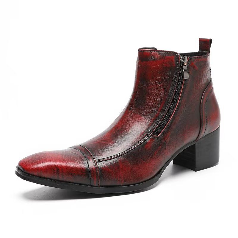 Botas Masculinas Sociais Elegantes - Vermelho