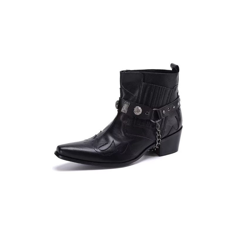 Botas Masculinas Sociais Exóticas - Preto