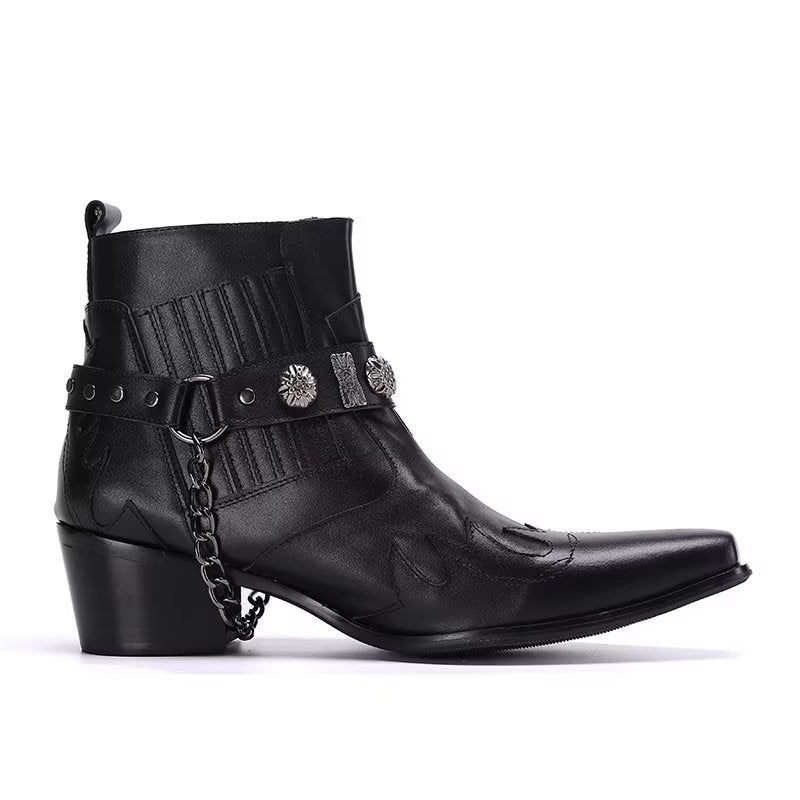 Botas Masculinas Sociais Exóticas - Preto