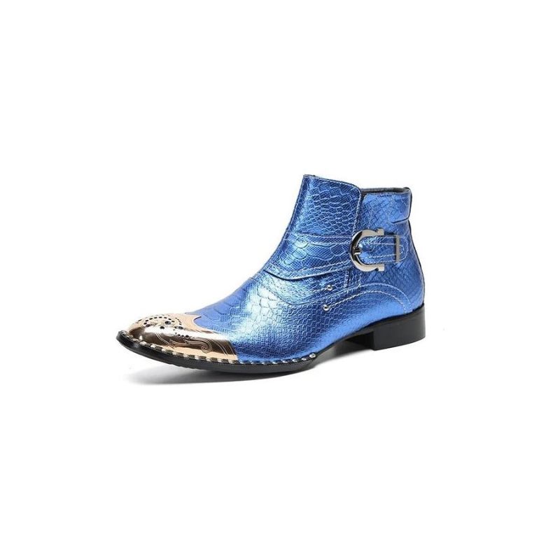 Botas Masculinas Sociais Luxuosas -  Azul