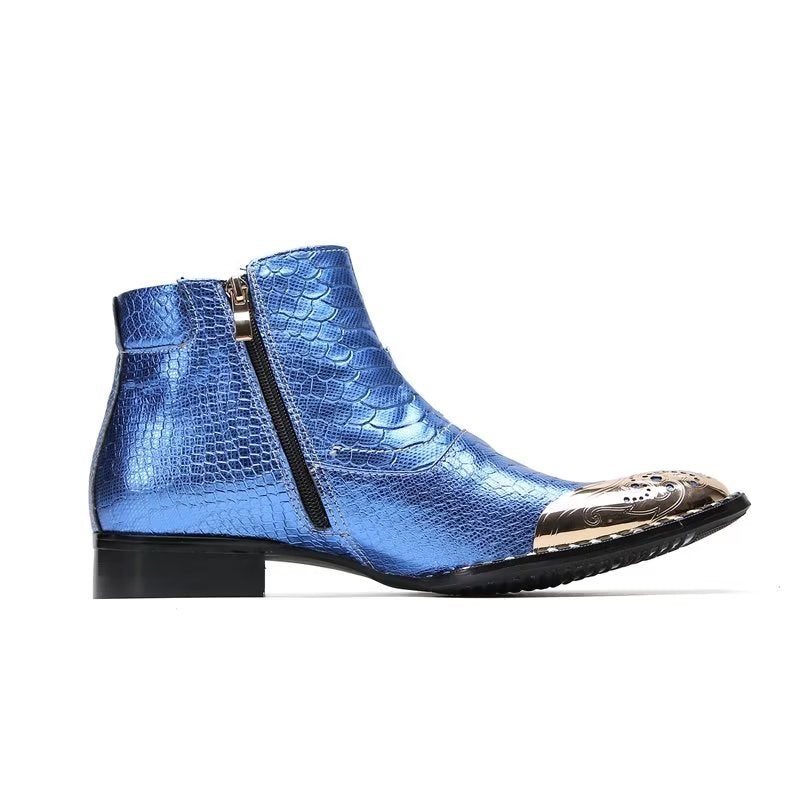 Botas Masculinas Sociais Luxuosas -  Azul