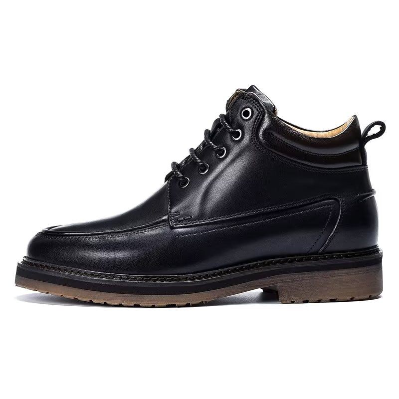 Botas Masculinas Sociais Opulentas Com Forro Pele - Preto