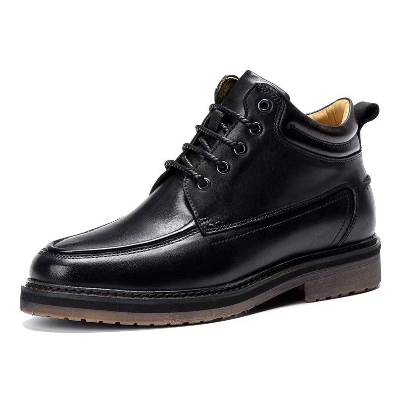 Botas Masculinas Sociais Opulentas Com Forro Pele - Preto