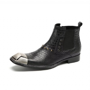 Botas Masculinas Tornozelo Couro Requintado