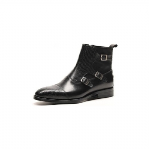 Botas Masculinas Tornozelo Couro Vaca Croczip Luxo