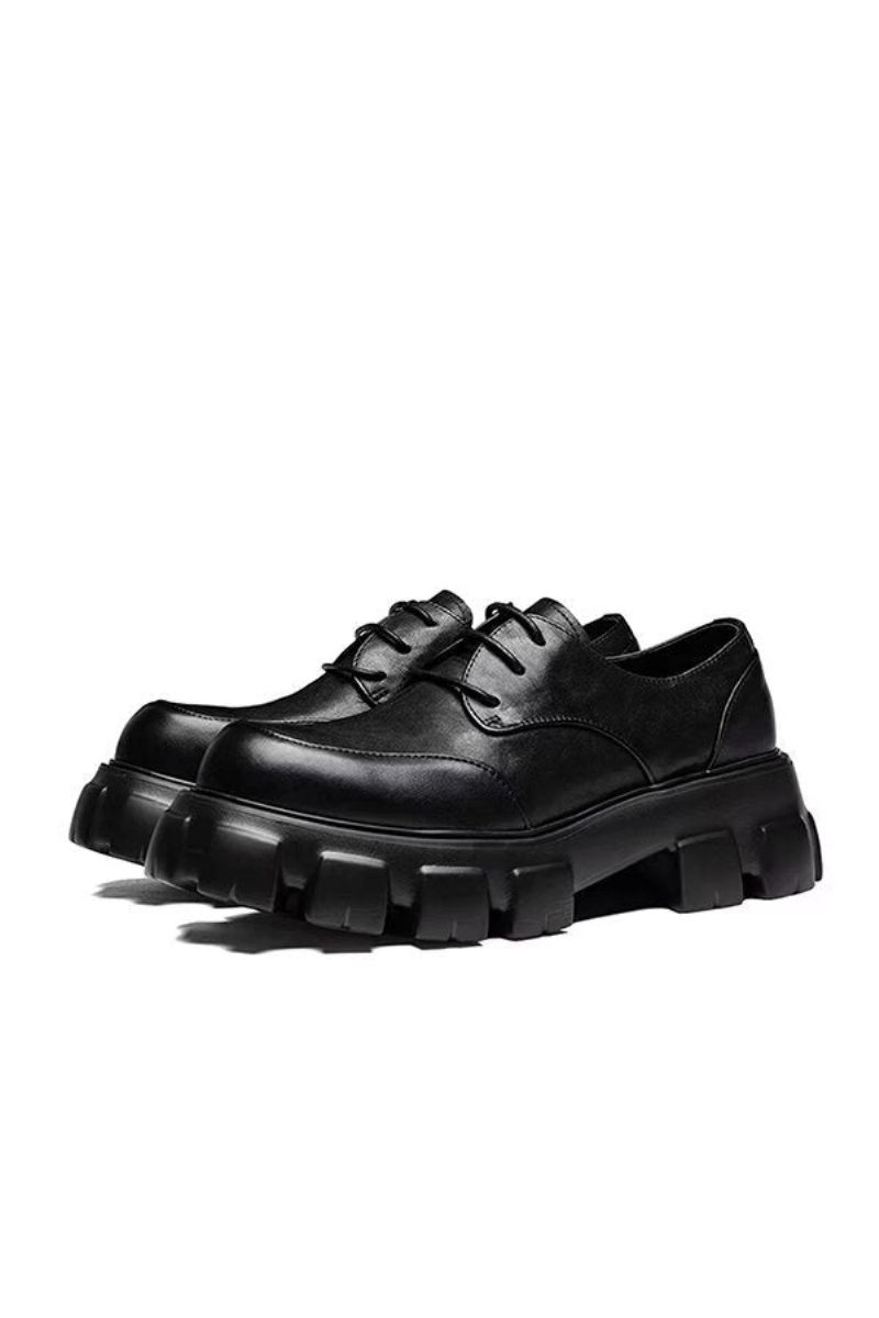 Botas Masculinas Trendsetter Couro Vaca Com Cordões - Preto