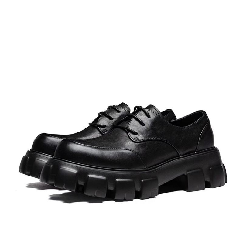 Botas Masculinas Trendsetter Couro Vaca Com Cordões - Preto