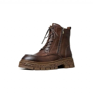 Botas Masculinas Vintage Com Zíper