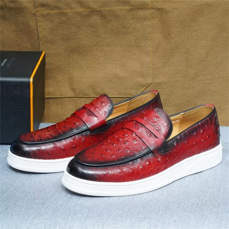 Calçados Casuais Masculinos Crocodilo Casuals - Vermelho