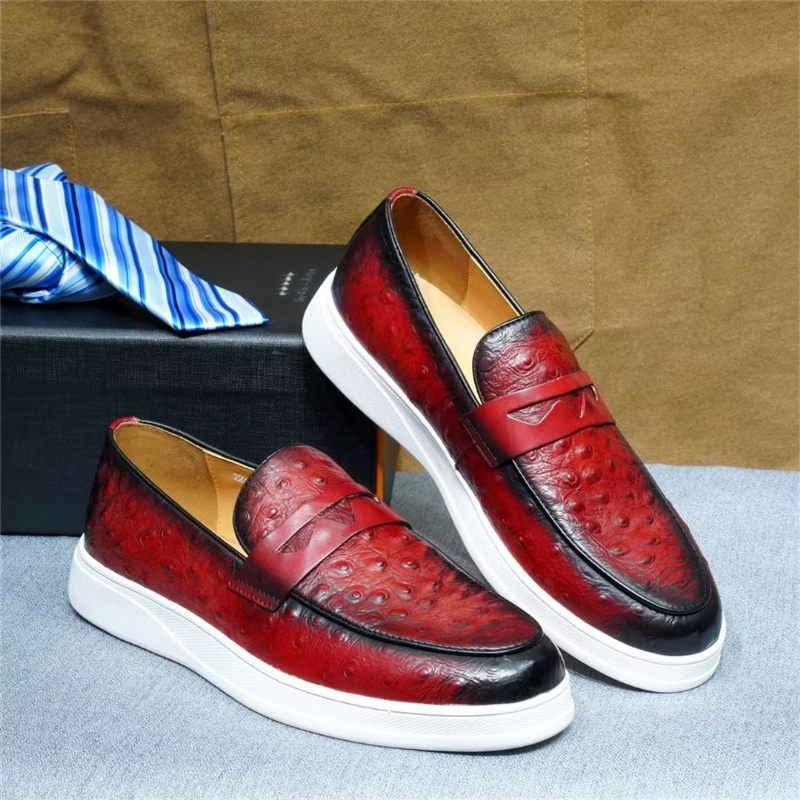 Calçados Casuais Masculinos Crocodilo Casuals - Vermelho